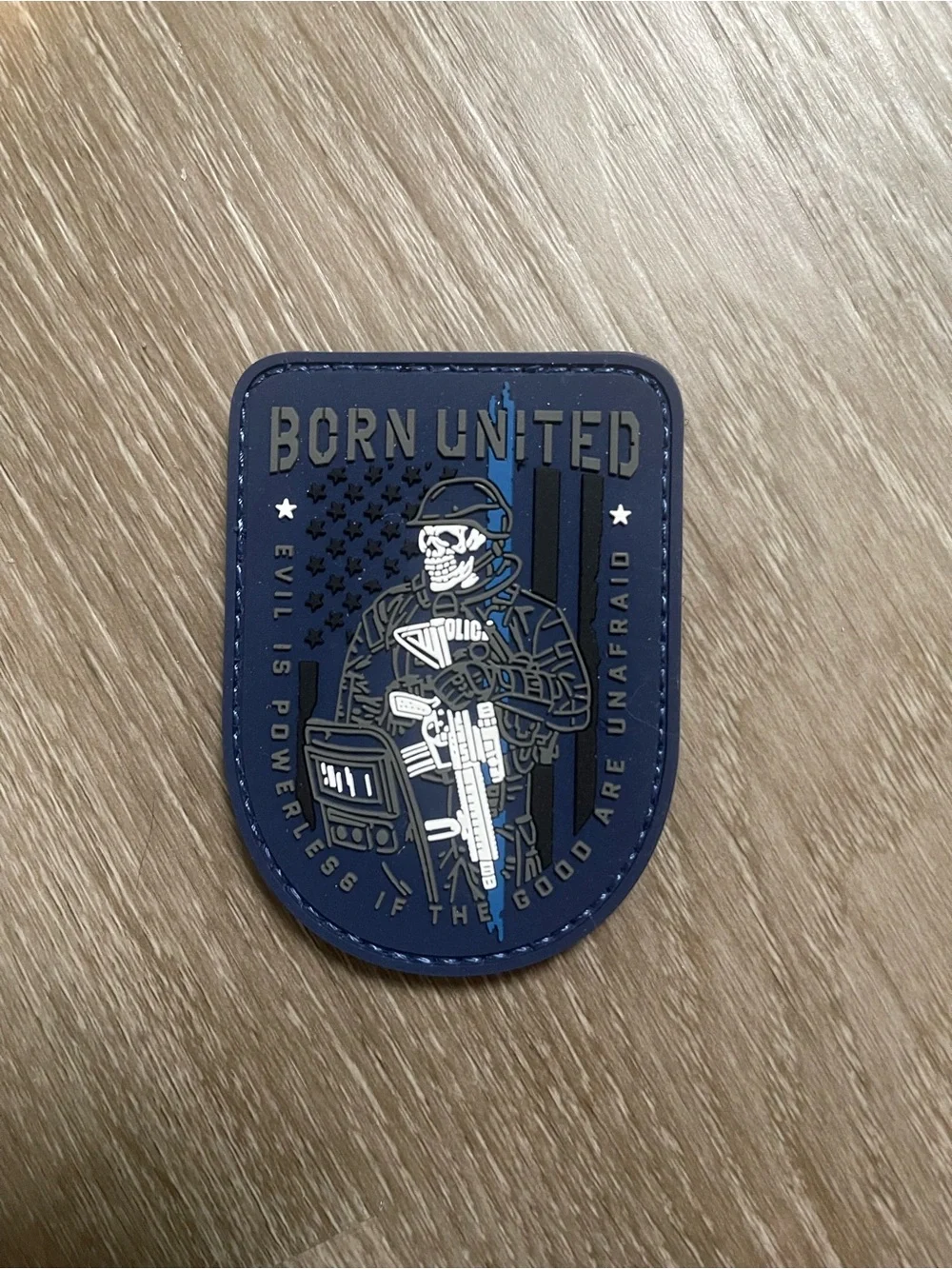 Tactical Blue Line Skeleton PVC Patch